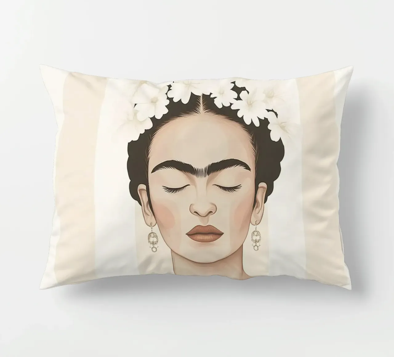 Arte a strisce con Frida cuscino da Carinaprint