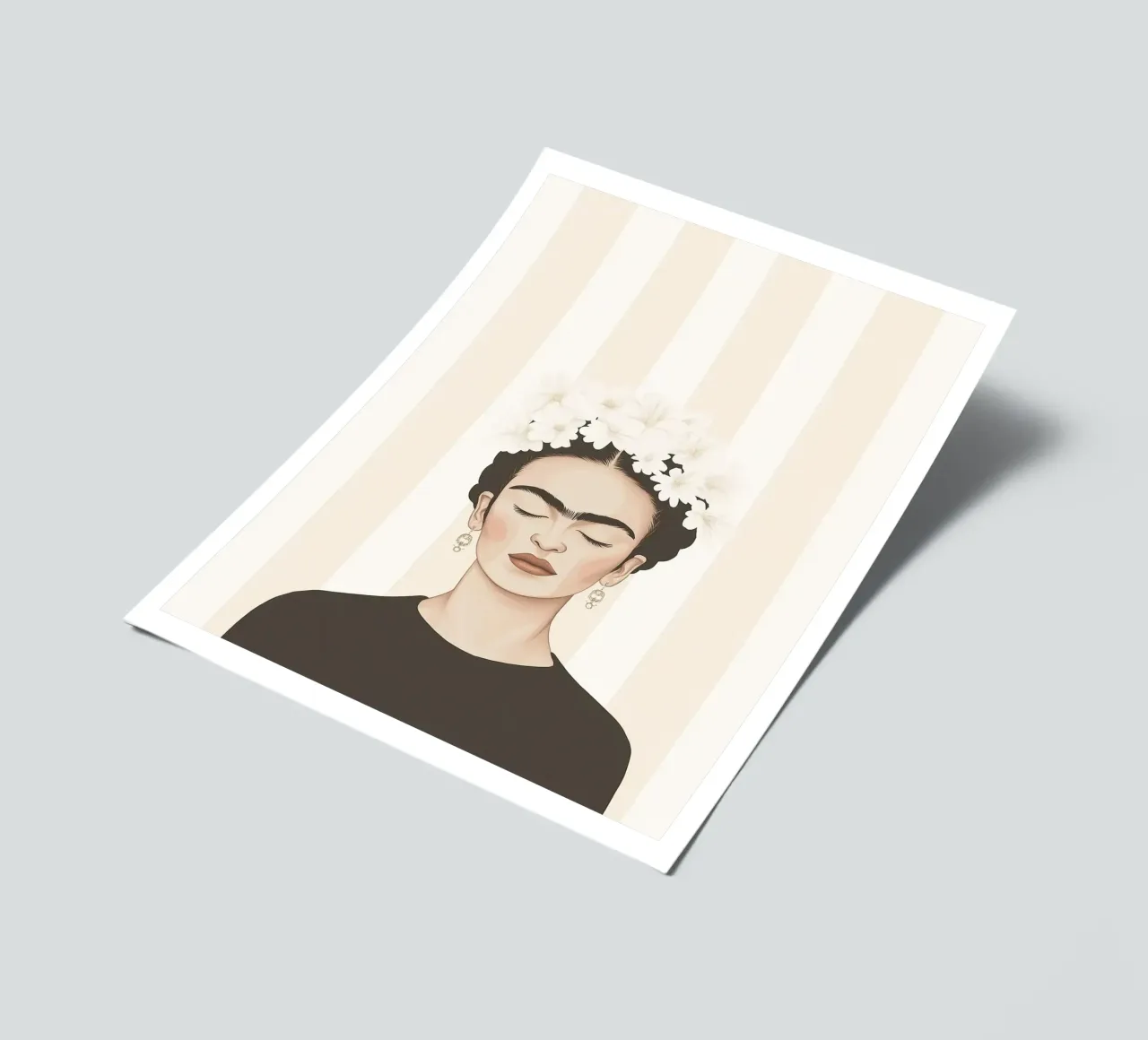 Streifenkunst mit Frida Stickerbogen von Carinaprint