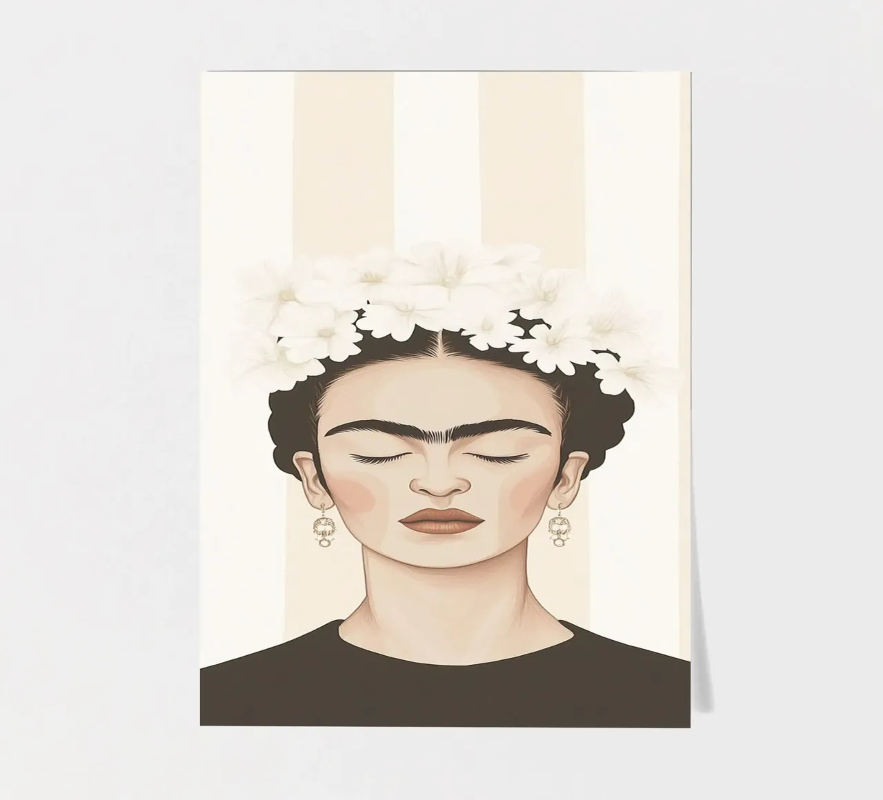 Streifenkunst mit Frida Stickerbogen von Carinaprint
