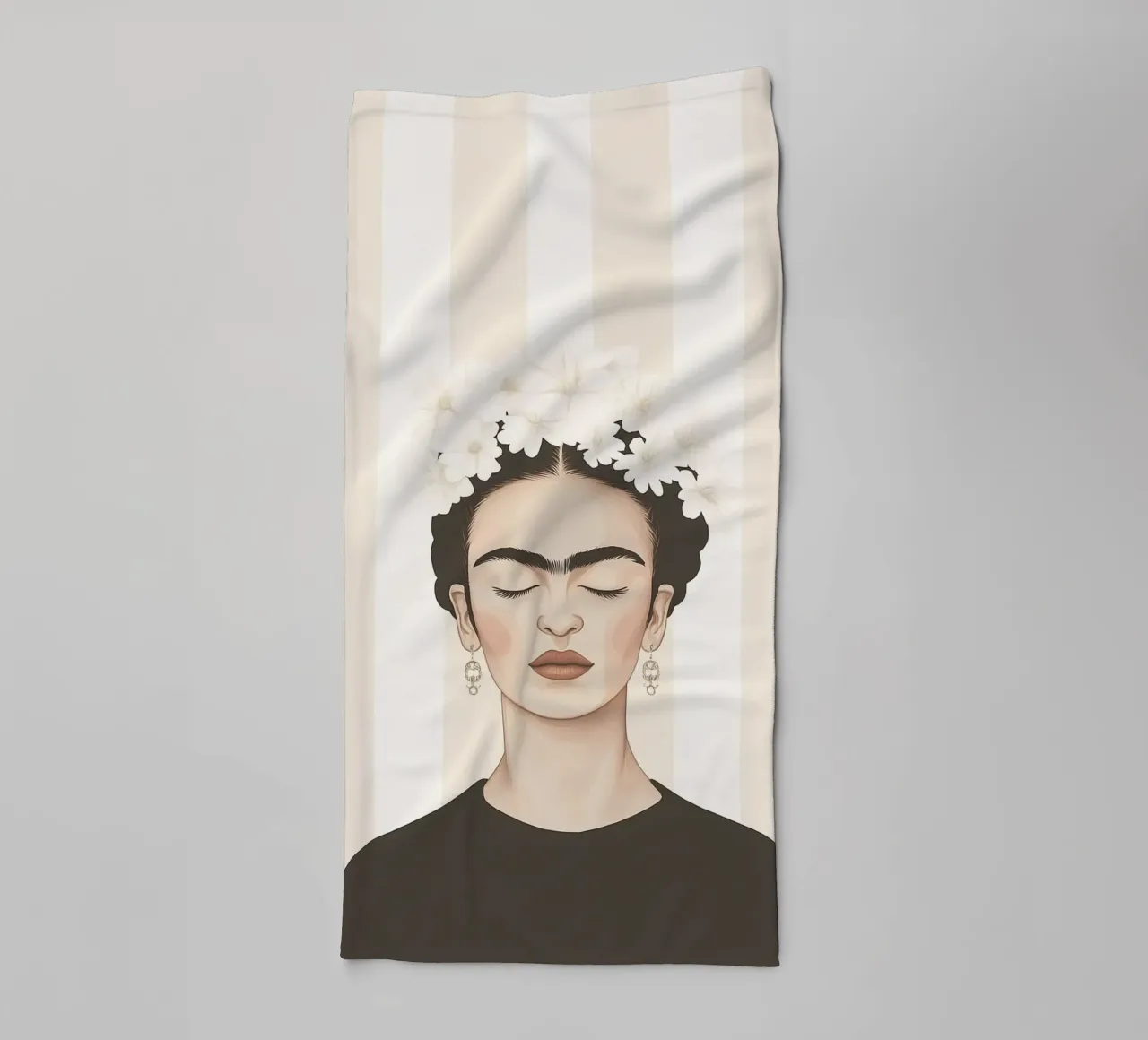 Stripe art with Frida towel by Carinaprint