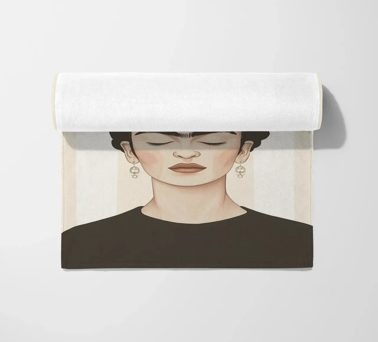 Arte a strisce con Frida telo mare da Carinaprint