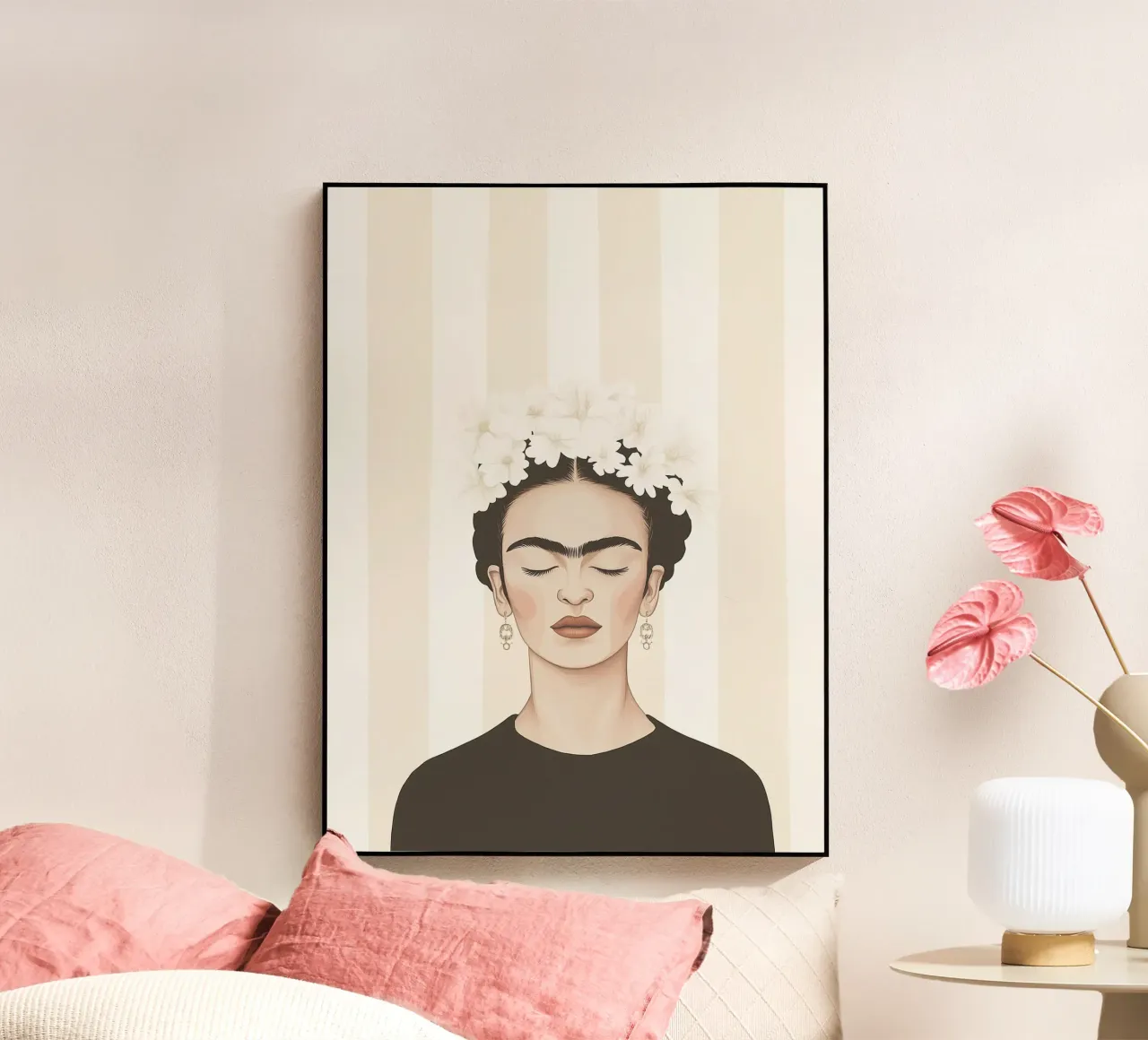 Stripe art with Frida acrylic glass by Carinaprint