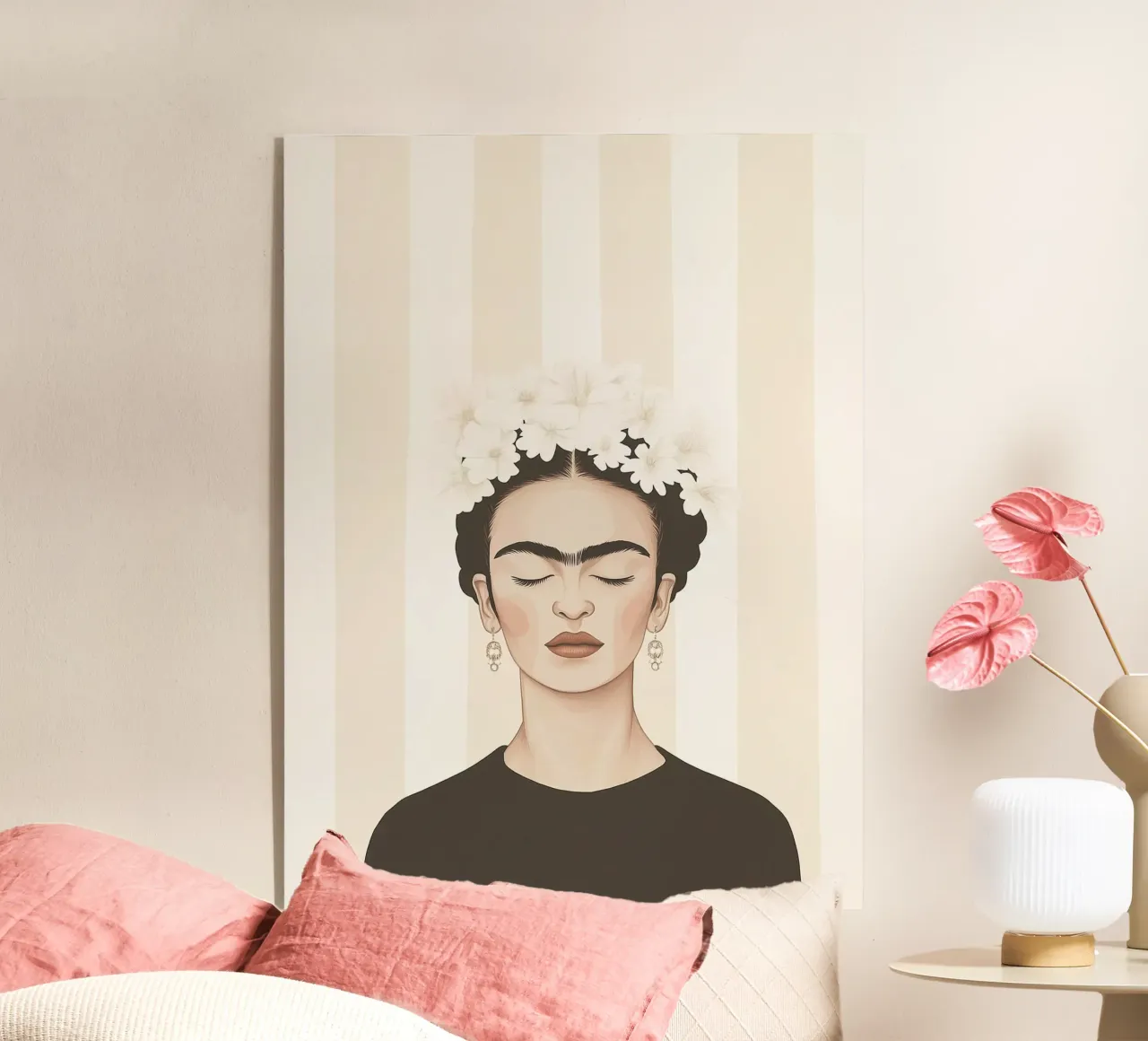 Stripe art with Frida acrylic glass by Carinaprint