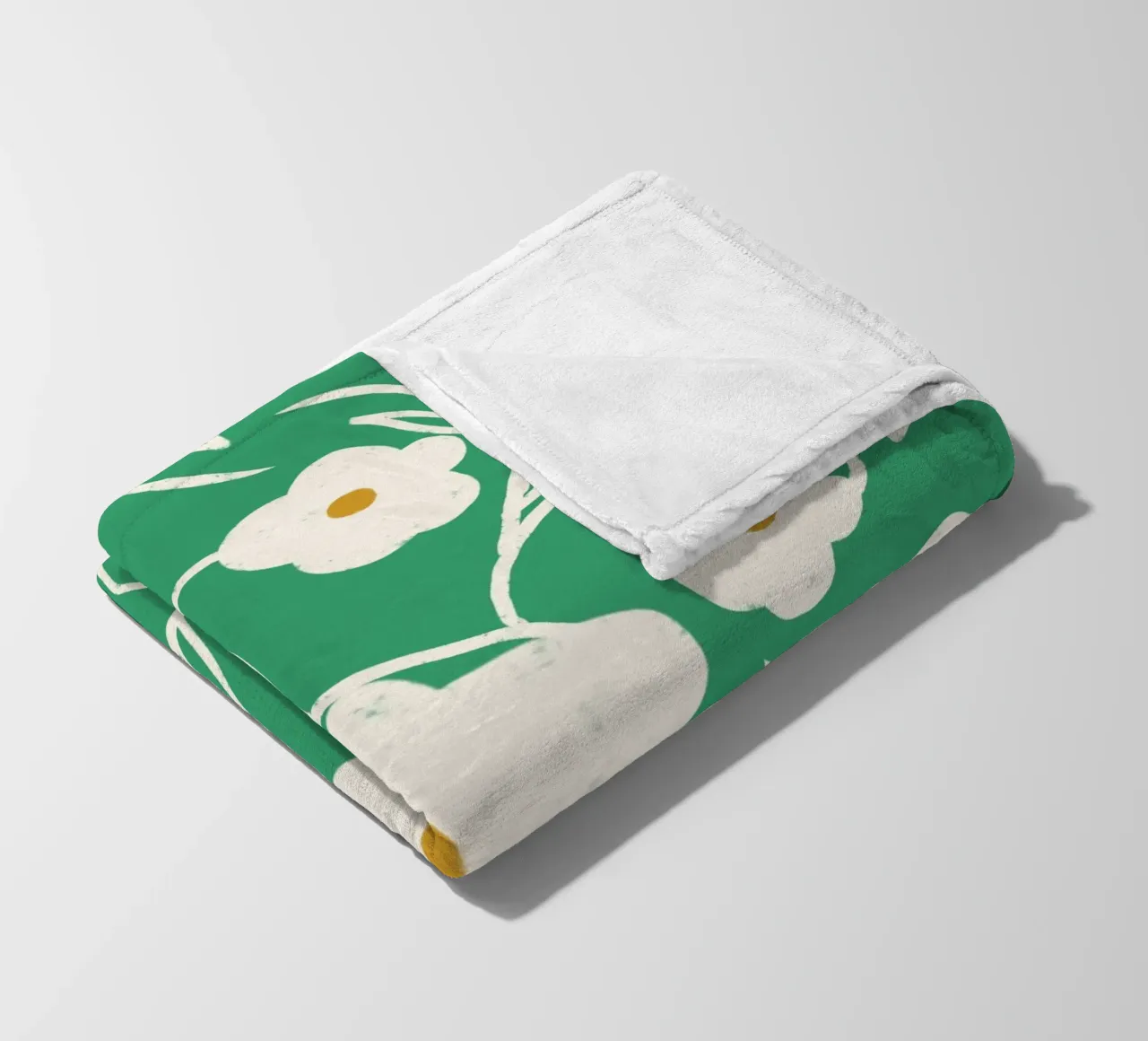 Emerald Daisy Delight - Floreale astratto coperta in pile da susanacosta