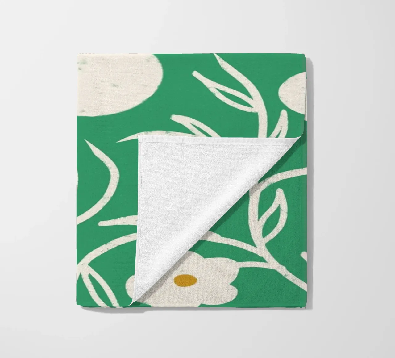 Emerald Daisy Delight - Floreale astratto telo mare da susanacosta