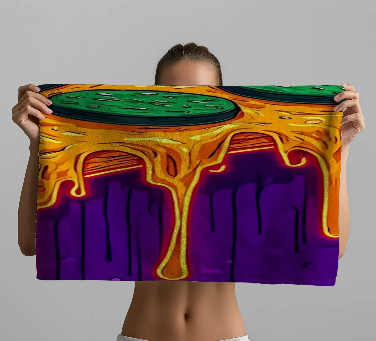 Pizza che cola - Pop Art asciugamano da bagno da ColorCrash Gallery