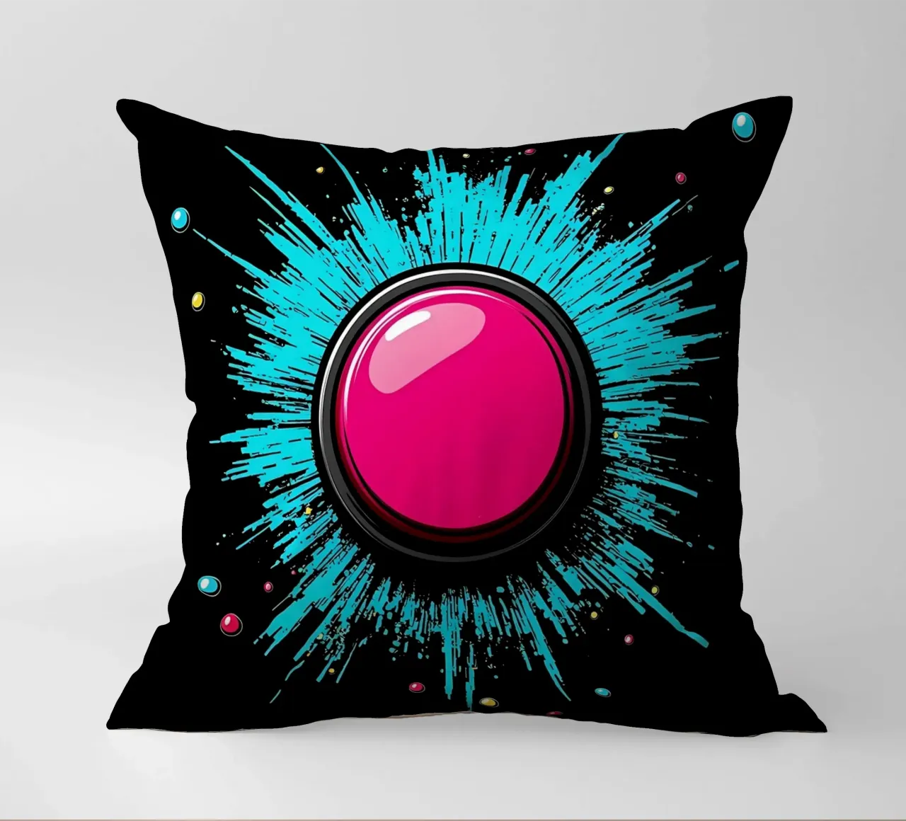 Pulsante di avvio - Pop Art cuscino da ColorCrash Gallery