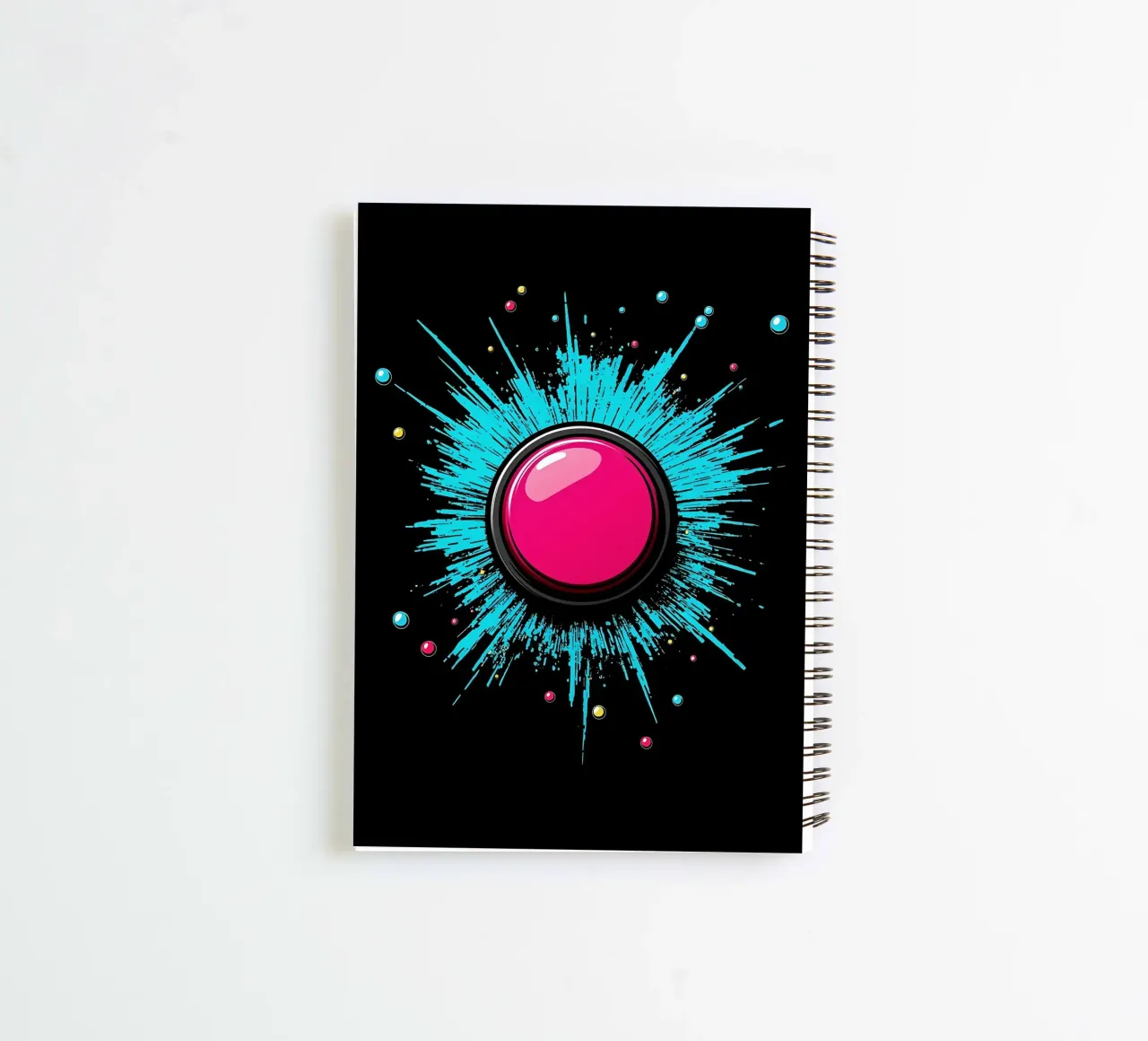 Start Button - Pop Art spiral notebook by ColorCrash Gallery