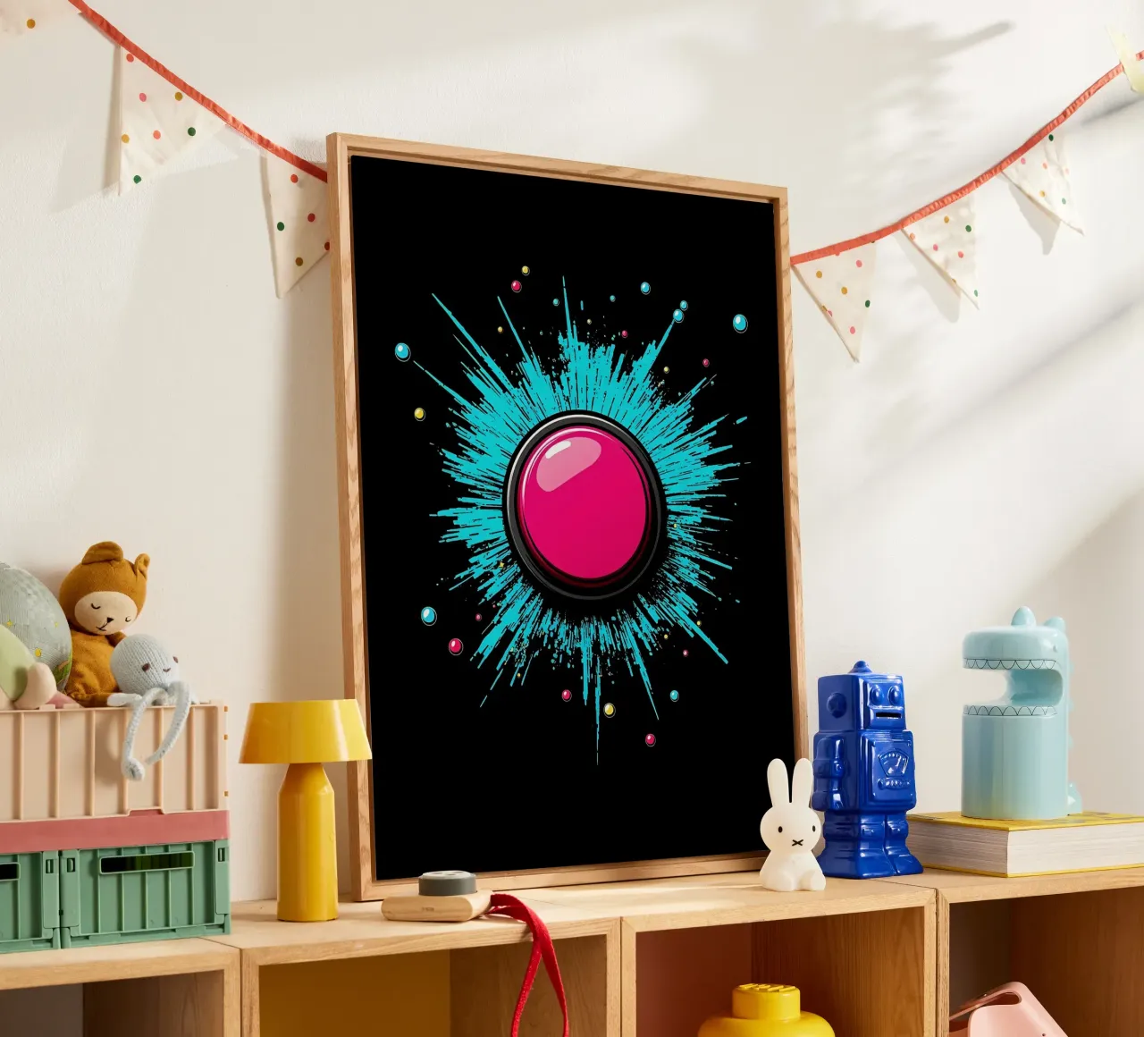 Pulsante di avvio - Pop Art plexiglass da ColorCrash Gallery