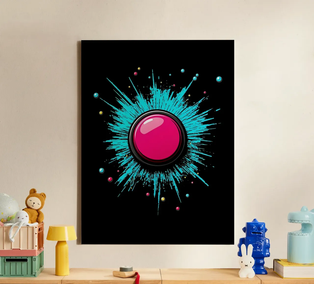 Start Button - Pop Art canvas by ColorCrash Gallery