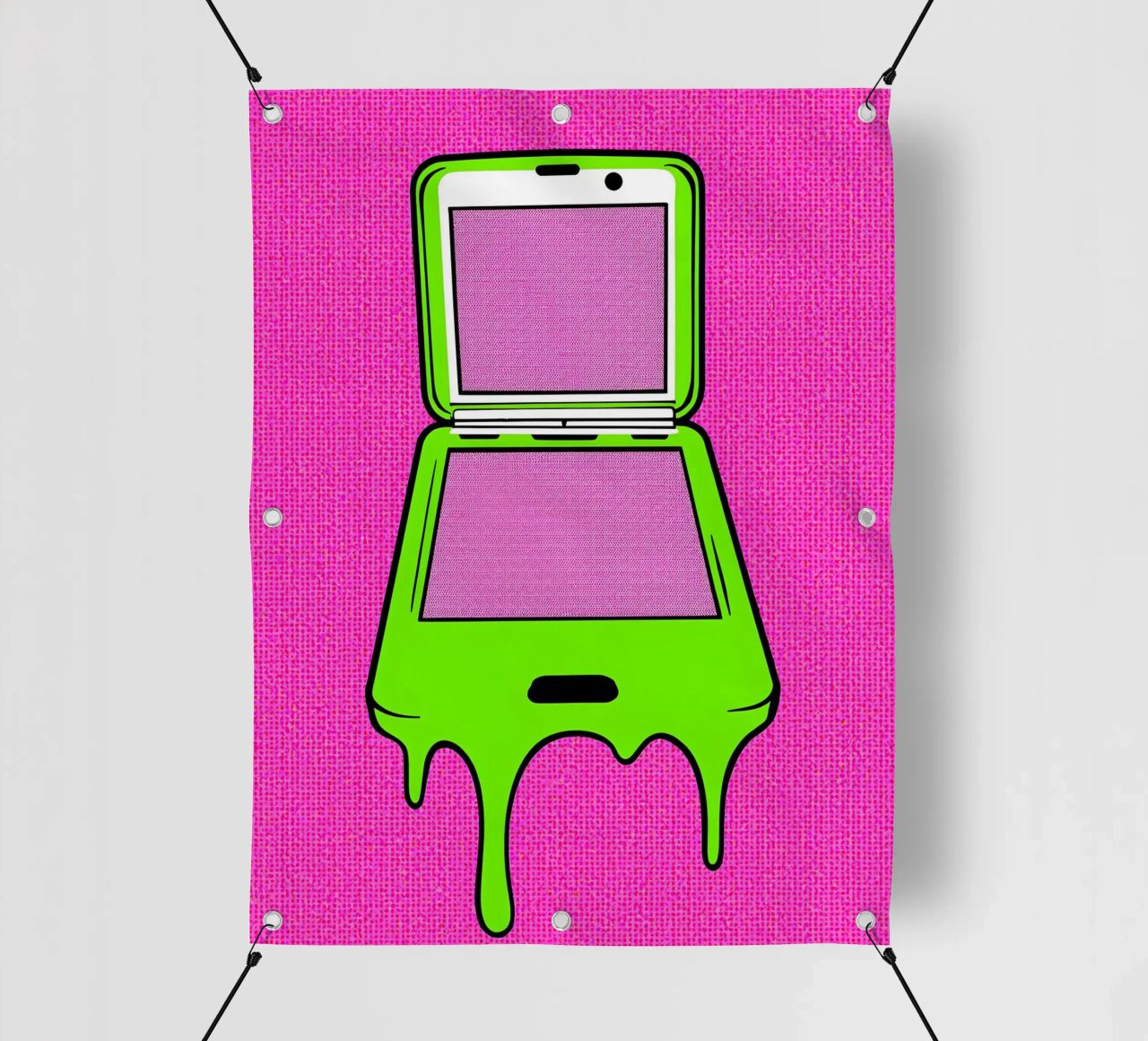 Flip Phone in fusione - Pop Art telo in pvc da ColorCrash Gallery