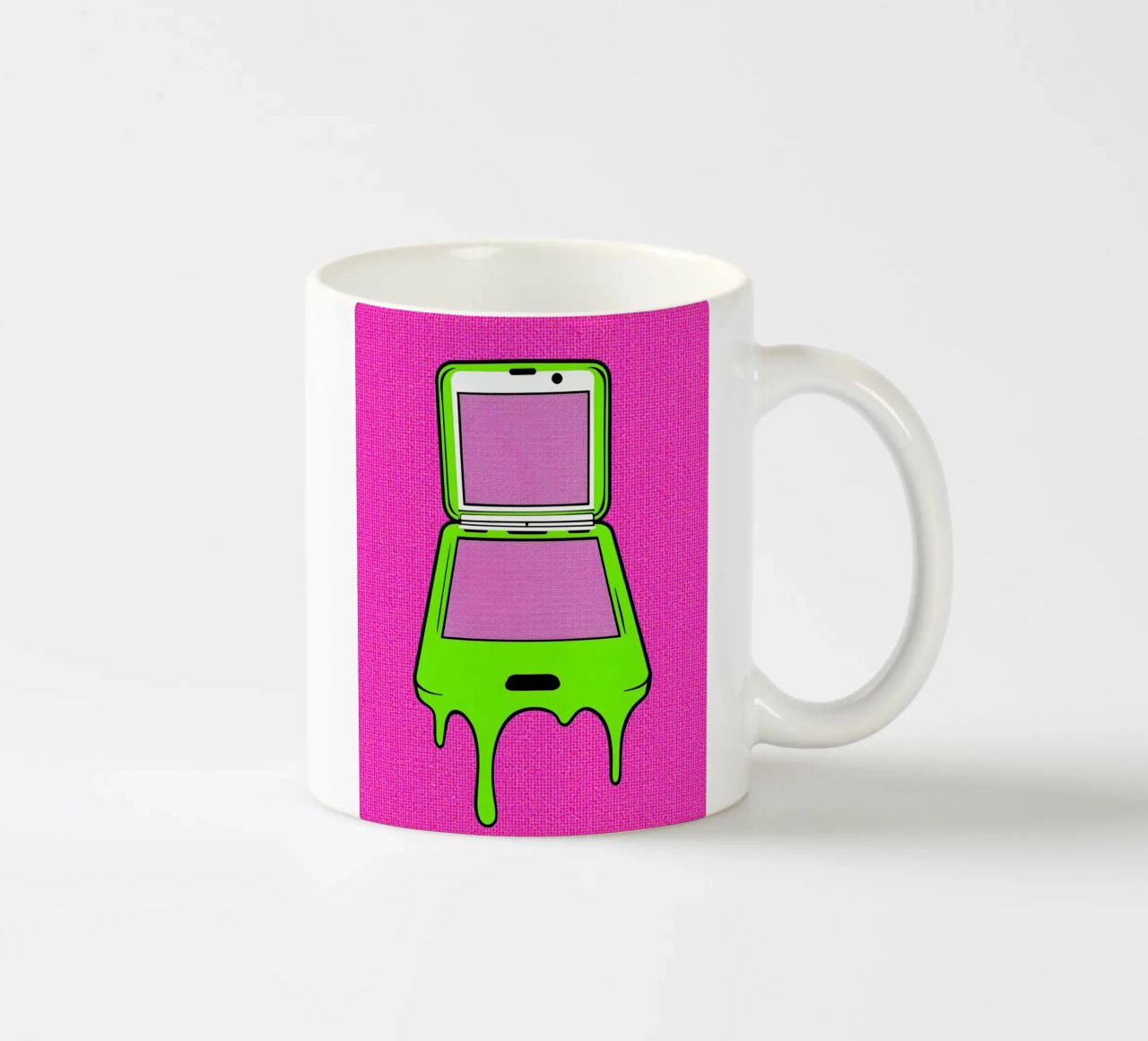 Flip Phone in fusione - Pop Art tazza in ceramica da ColorCrash Gallery