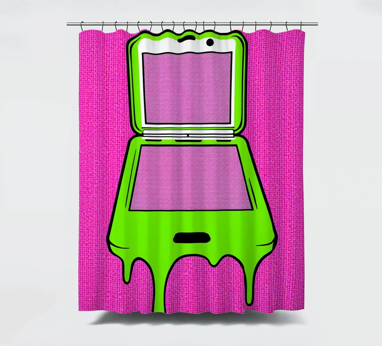 Flip Phone in fusione - Pop Art tenda da doccia da ColorCrash Gallery