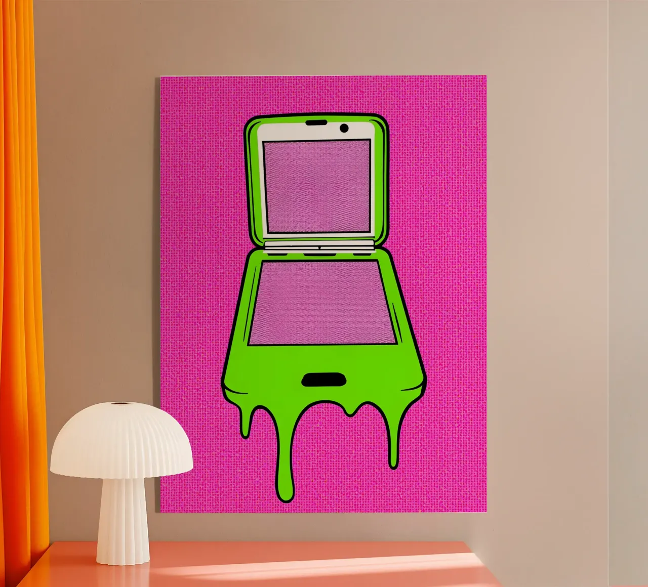 Flip Phone in fusione - Pop Art plexiglass da ColorCrash Gallery