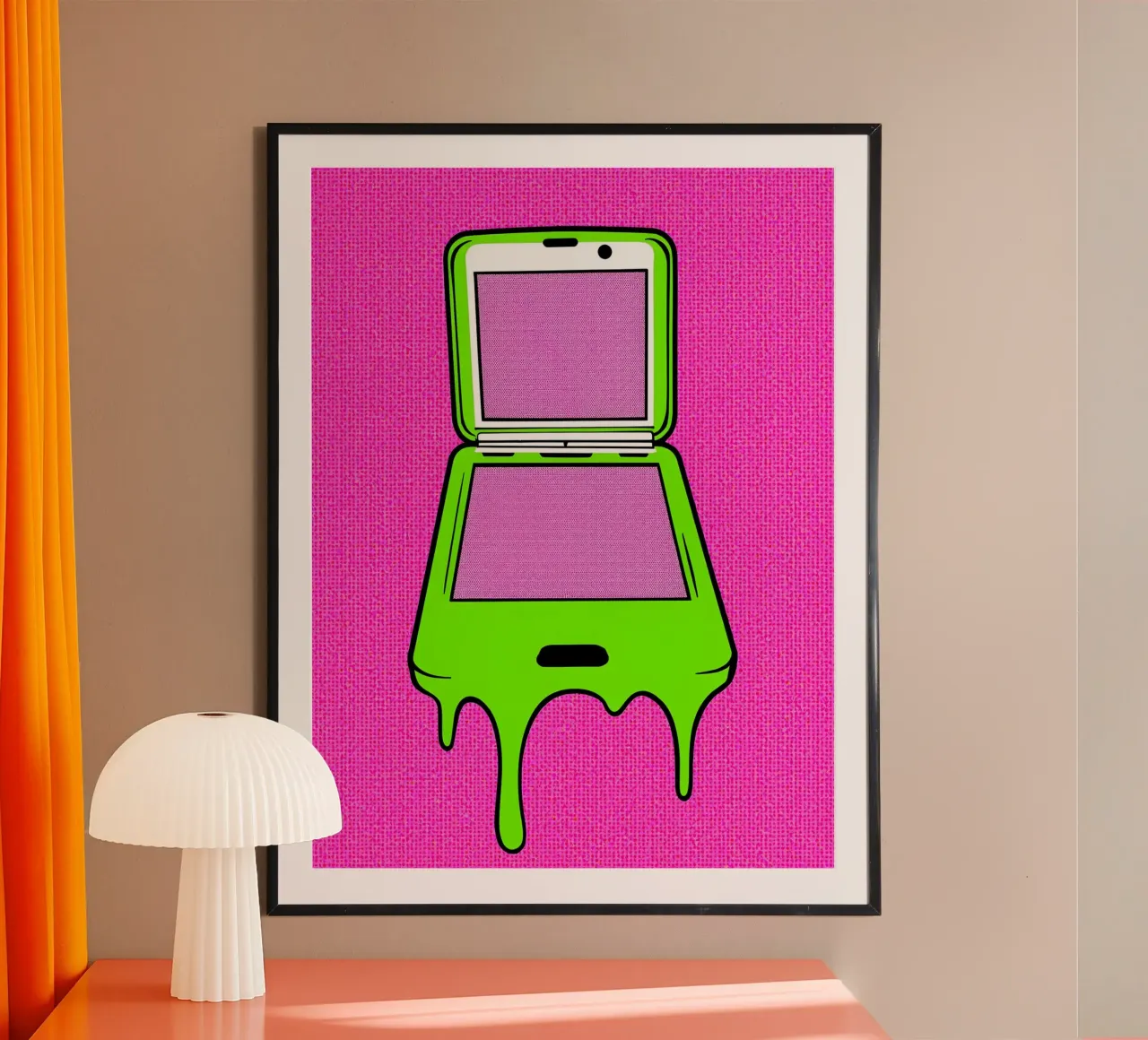 Flip Phone in fusione - Pop Art poster da ColorCrash Gallery