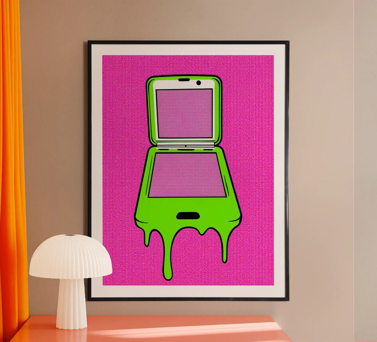Flip Phone in fusione - Pop Art carta hahnemühle da ColorCrash Gallery