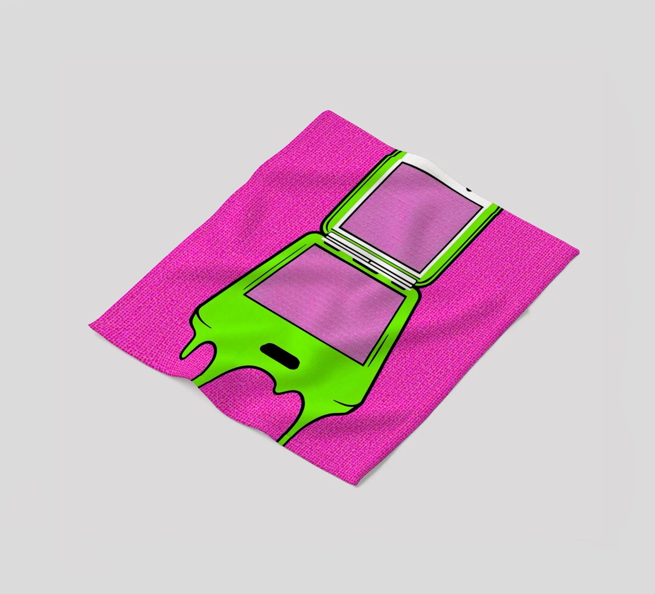 Flip Phone in fusione - Pop Art coperta in pile da ColorCrash Gallery