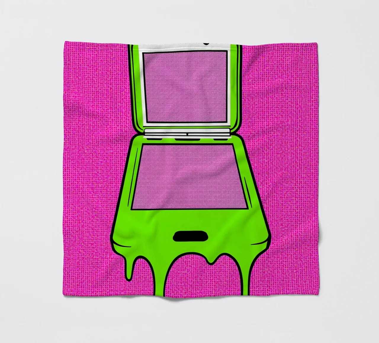 Melting Flip Phone - Pop Art manta de franela de ColorCrash Gallery