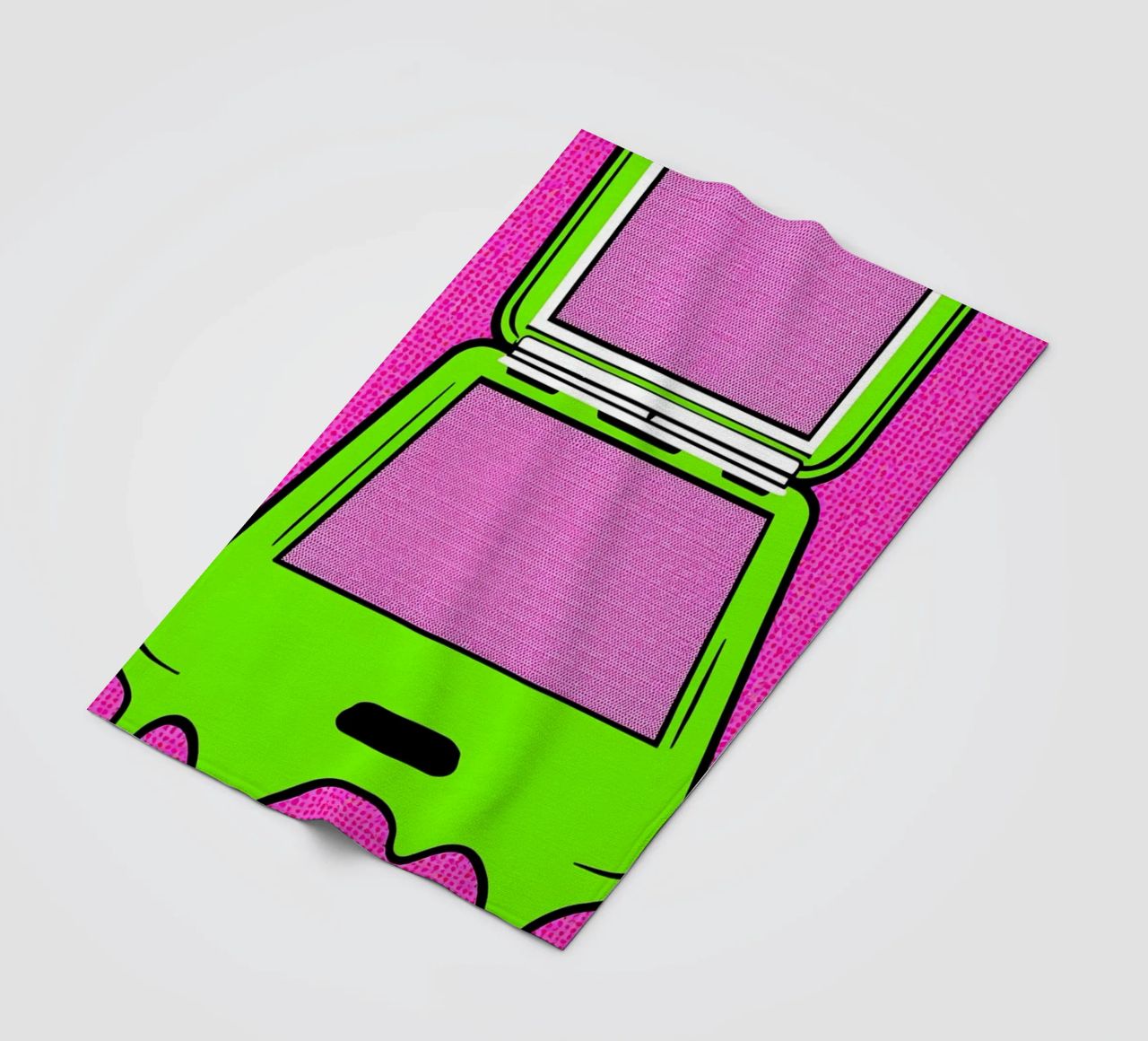 Flip Phone in fusione - Pop Art coperta in pile da ColorCrash Gallery