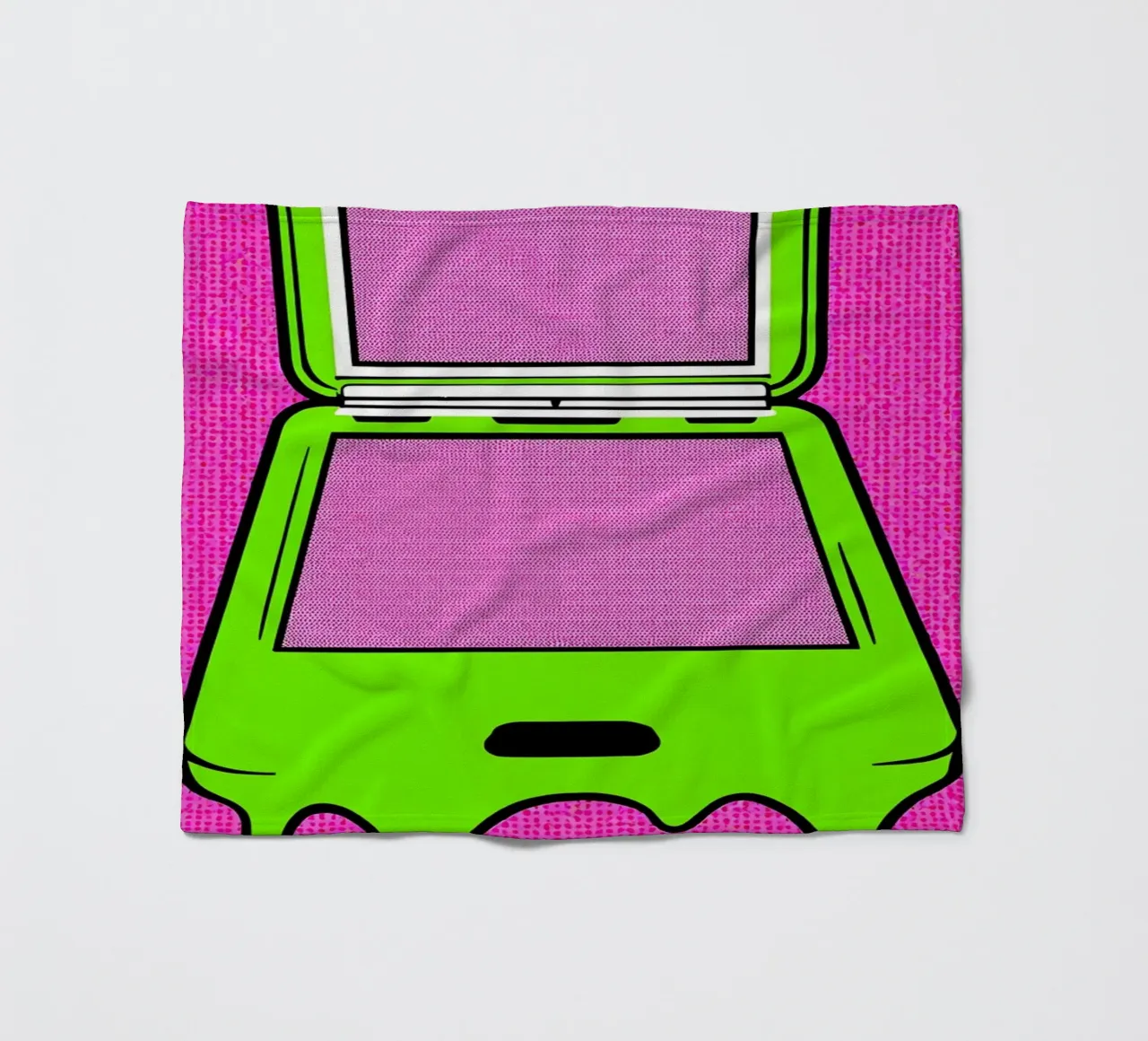 Melting Flip Phone - Pop Art manta de franela de ColorCrash Gallery