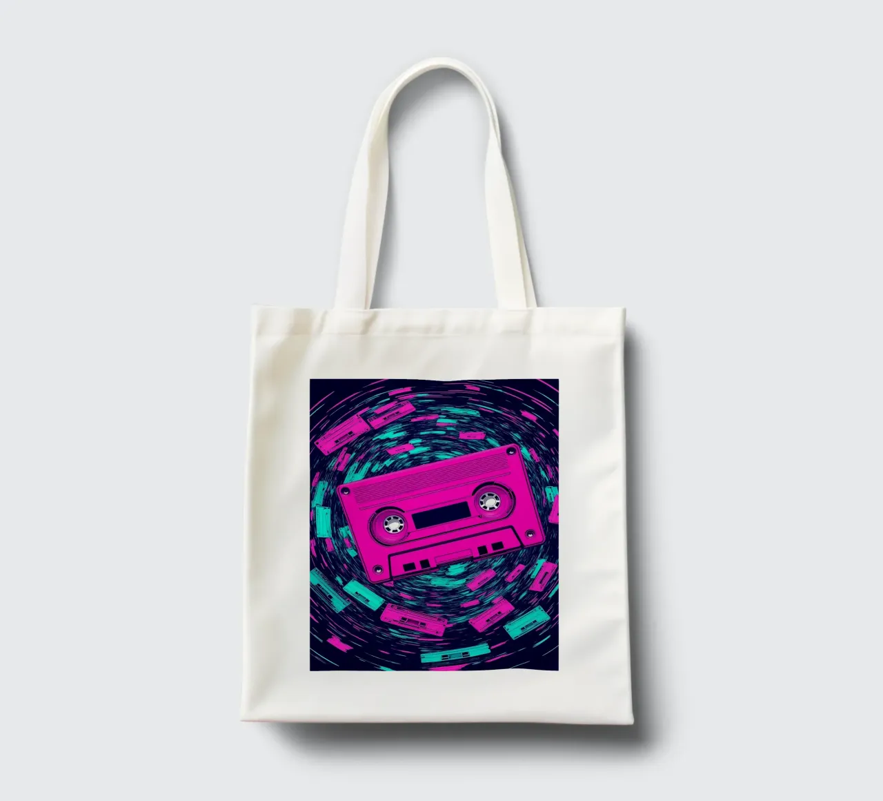 Nastro a cassetta - Pop Art borsa in juta da ColorCrash Gallery