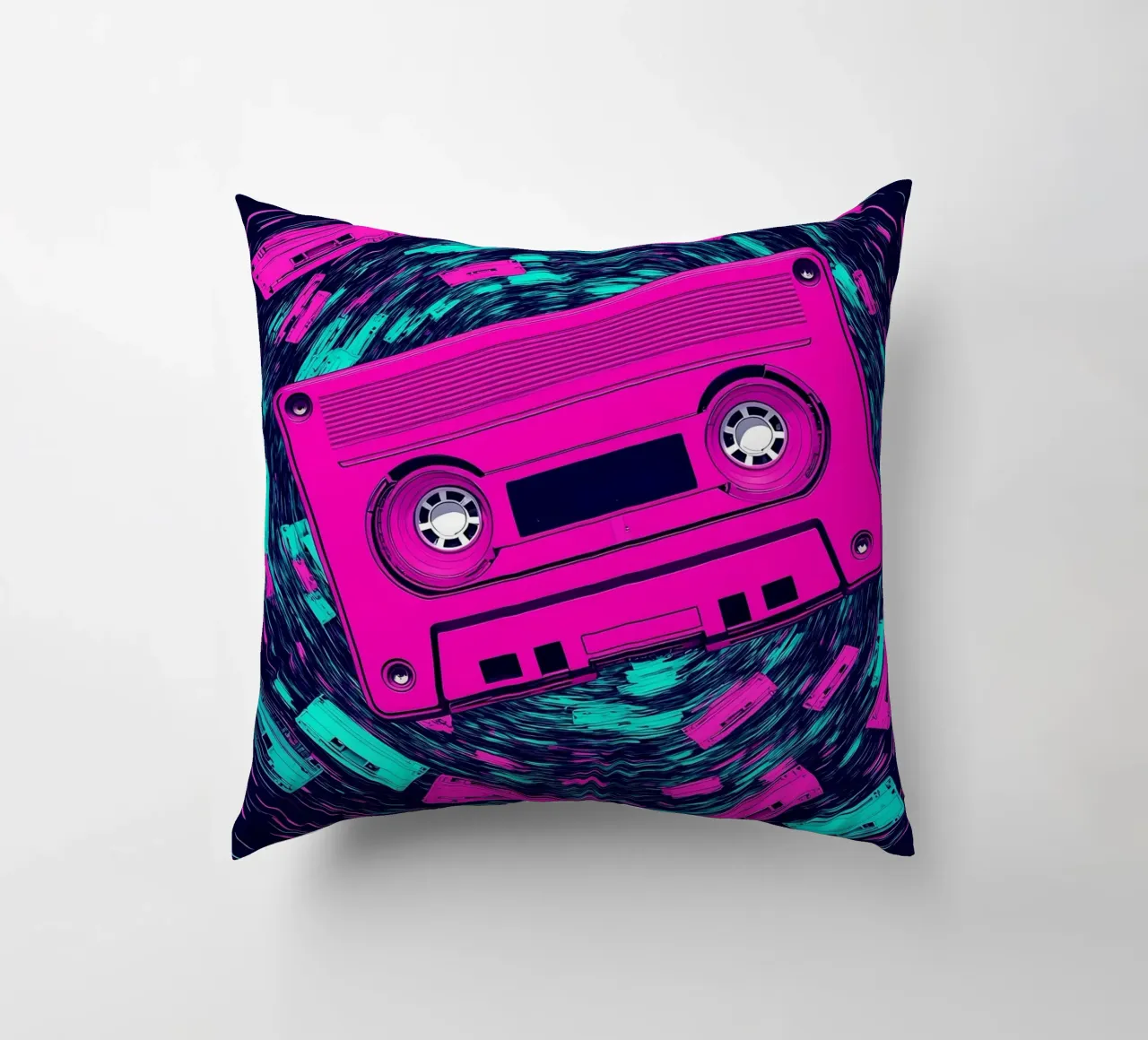 Nastro a cassetta - Pop Art cuscino da ColorCrash Gallery