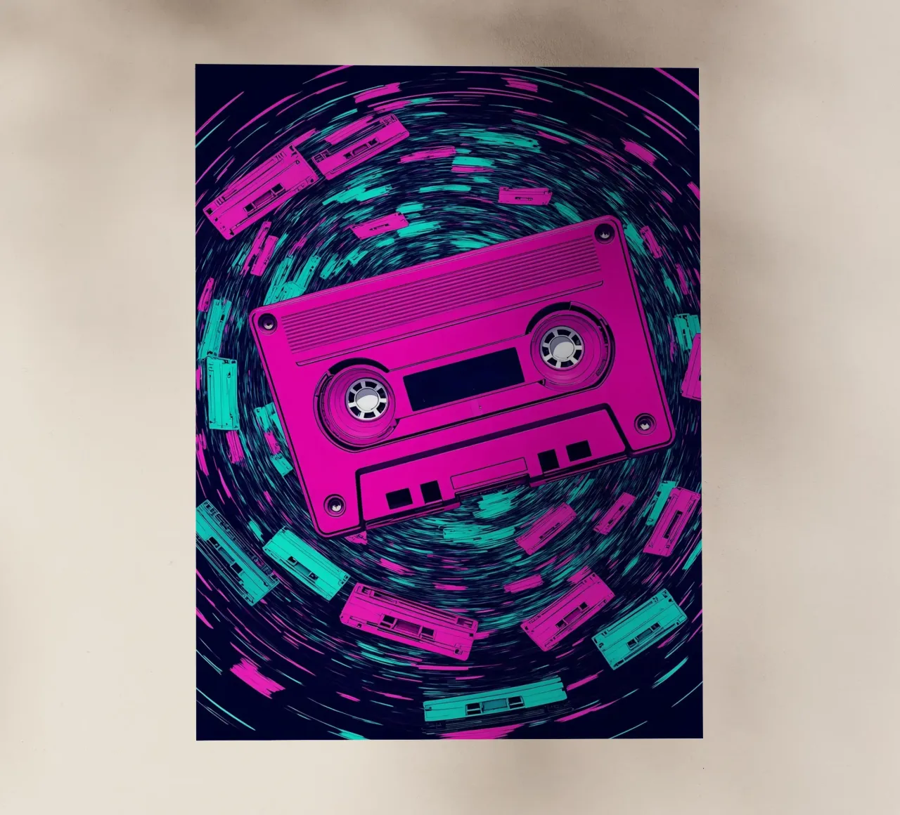 Nastro a cassetta - Pop Art pellicola backlit da ColorCrash Gallery