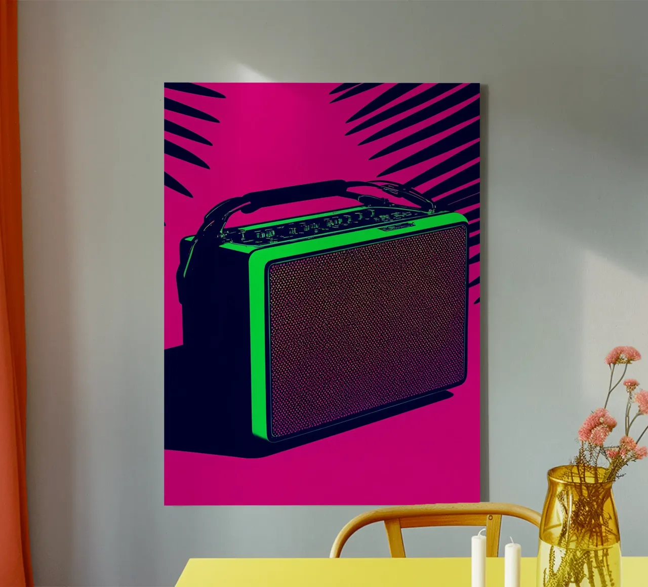 Portable Speaker - Pop Art canvas with Floater frame by ColorCrash Gallery