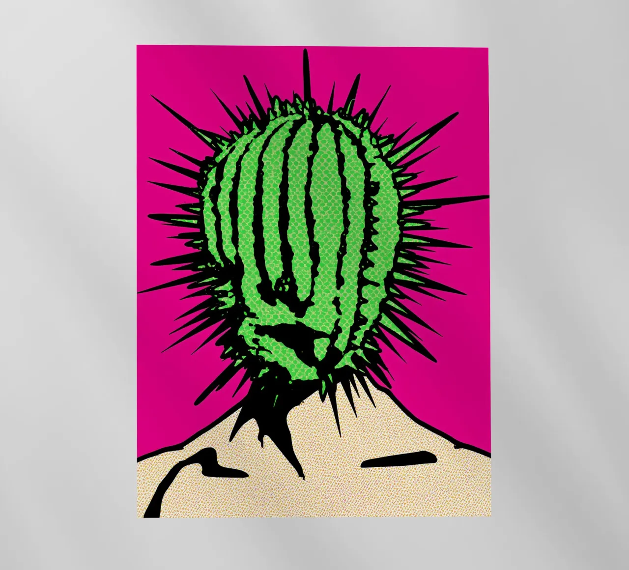 Faccia di cactus - Pop Art pellicola backlit da ColorCrash Gallery