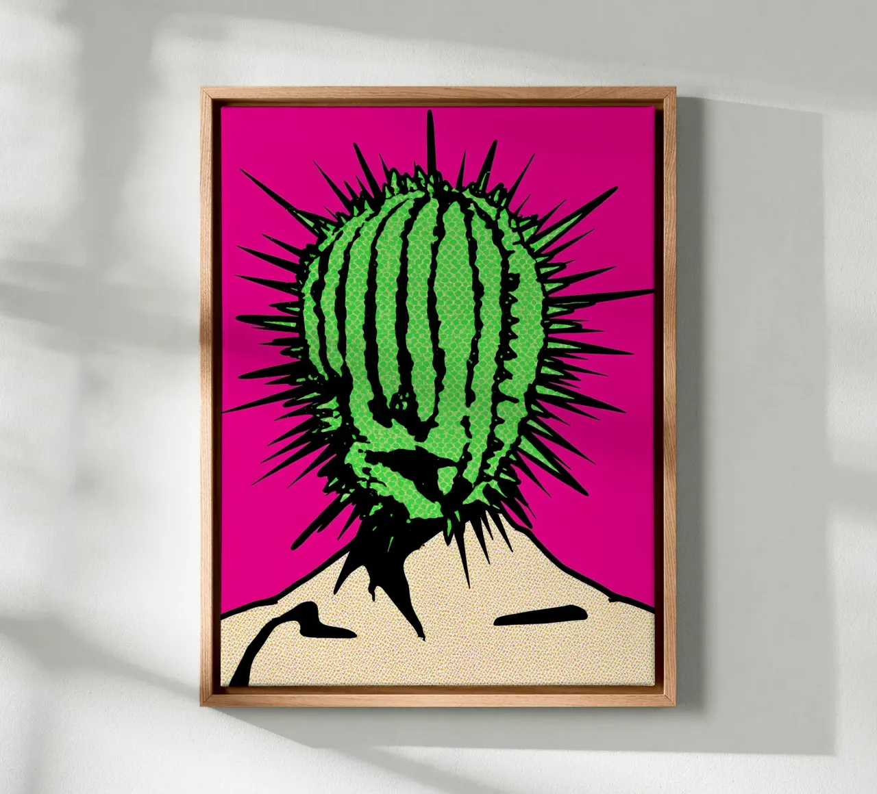 Cactus Face- Pop Art canvas by ColorCrash Gallery