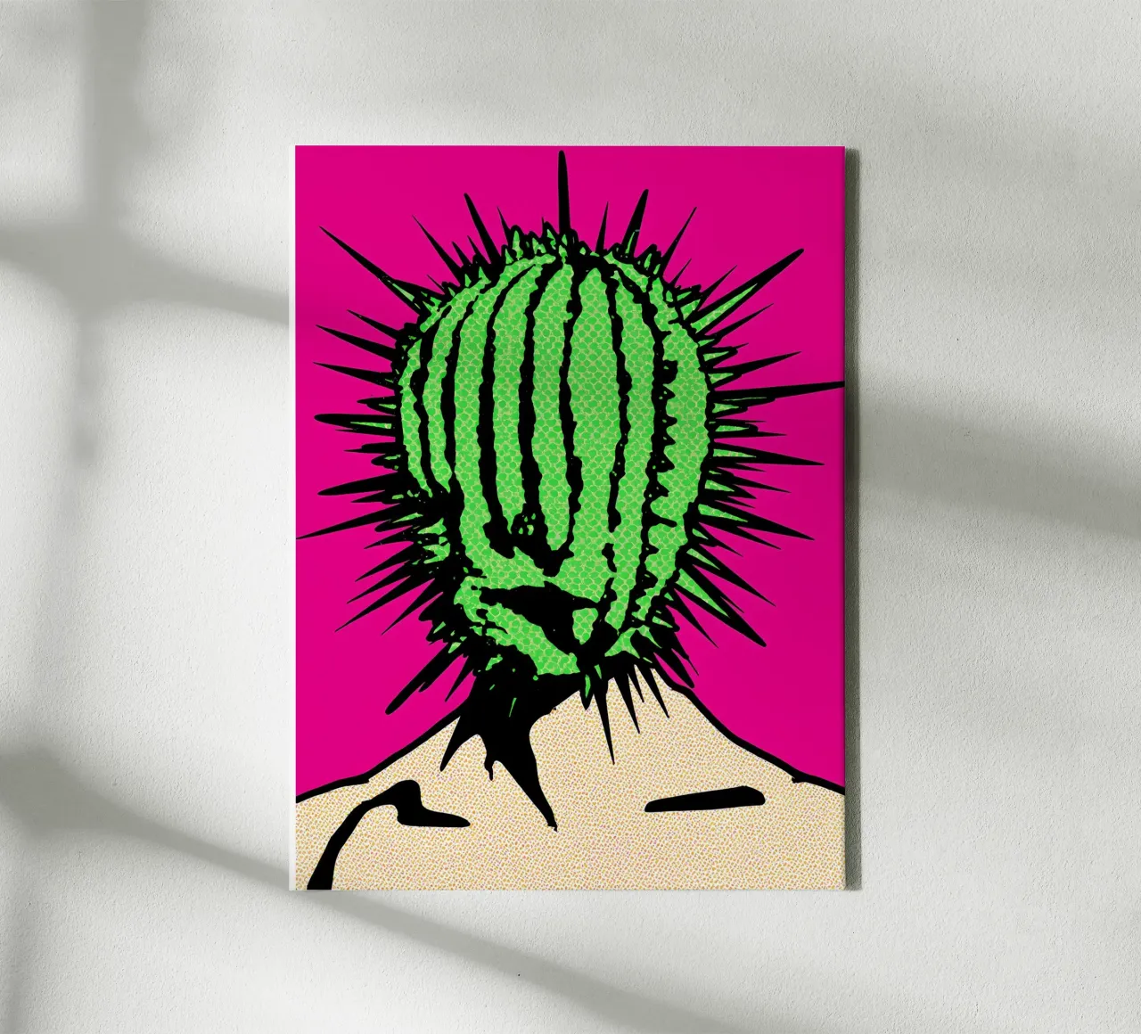 Cactus Face- Pop Art canvas by ColorCrash Gallery