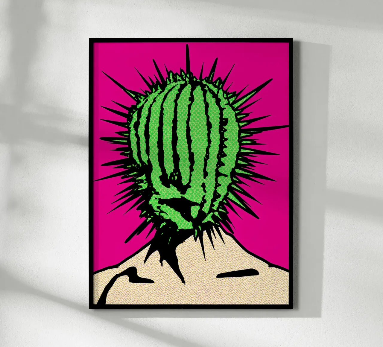 Faccia di cactus - Pop Art carta hahnemühle da ColorCrash Gallery