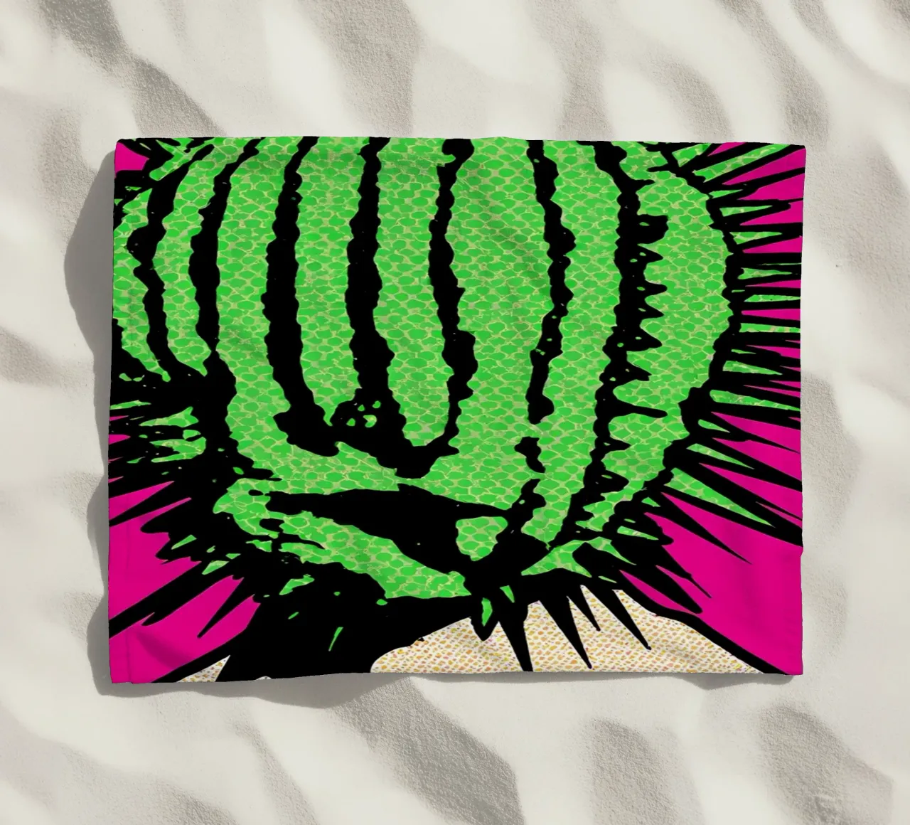 Faccia di cactus - Pop Art telo mare da ColorCrash Gallery