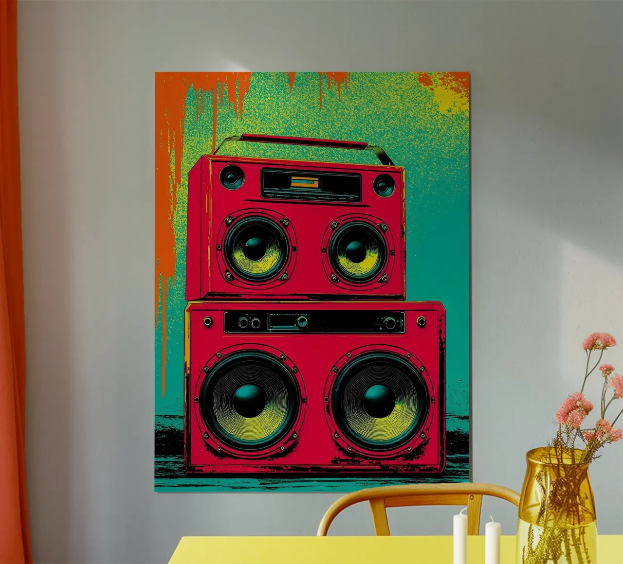 Boombox - Pop Art hahnemühle by ColorCrash Gallery