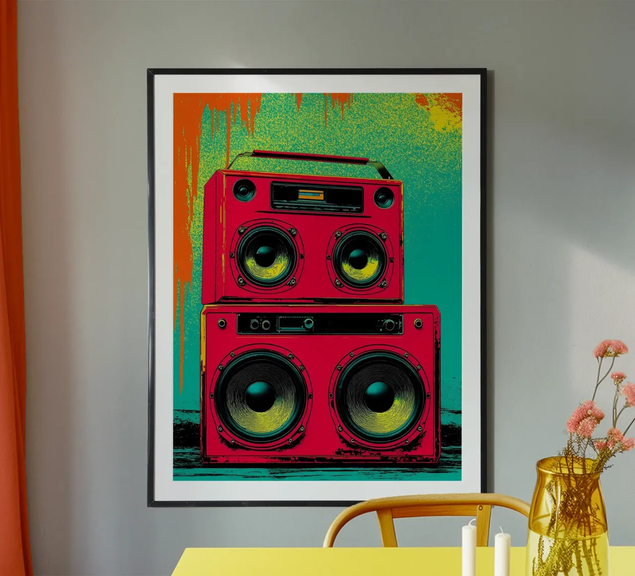 Boombox - Pop Art hahnemühle by ColorCrash Gallery