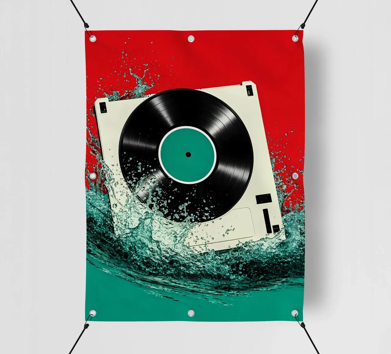 Disco in vinile - Pop Art telo in pvc da ColorCrash Gallery