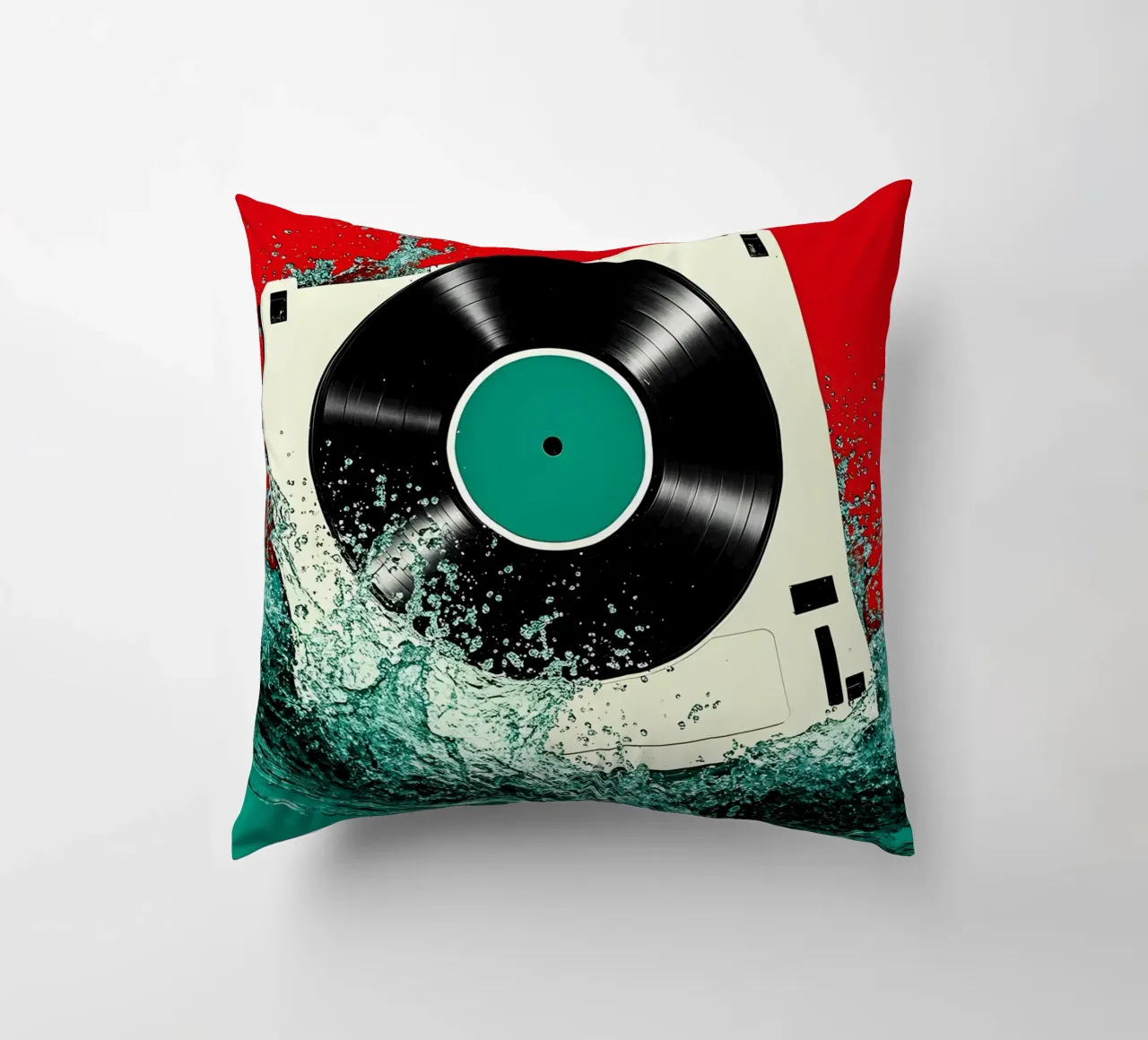 Disco in vinile - Pop Art cuscino da ColorCrash Gallery