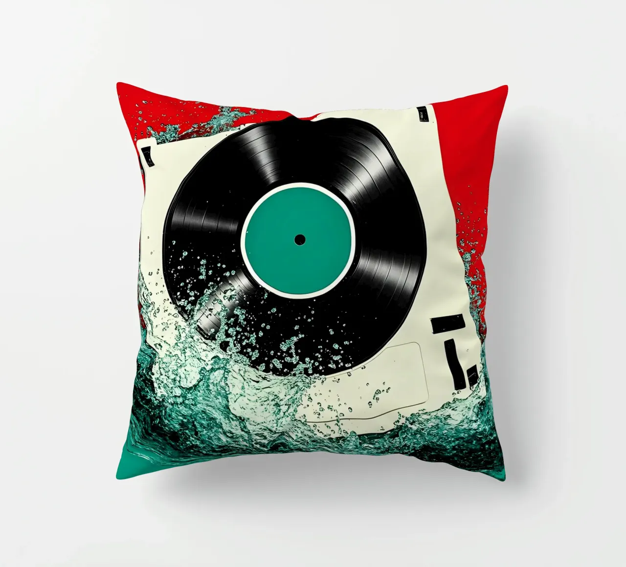 Disco in vinile - Pop Art cuscino da ColorCrash Gallery