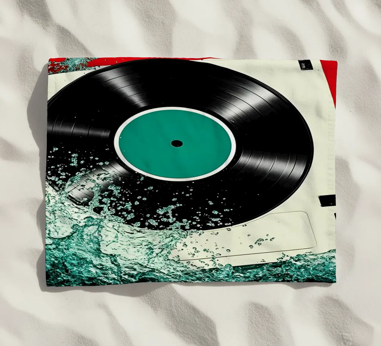 Disco in vinile - Pop Art telo mare da ColorCrash Gallery