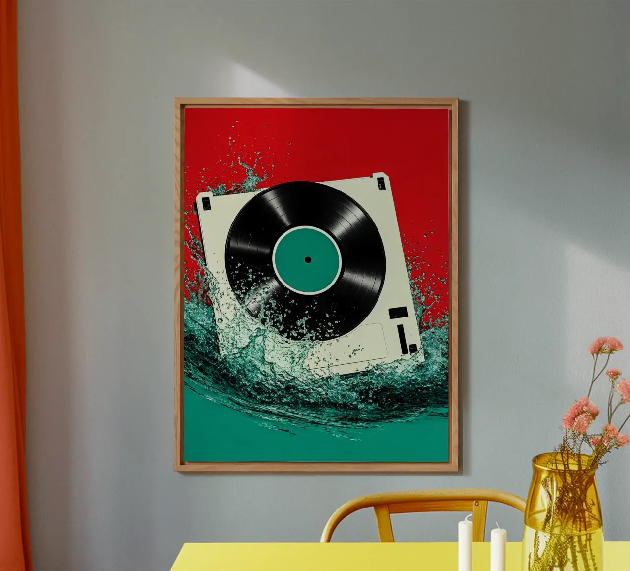 Disco in vinile - Pop Art alluminio dibond da ColorCrash Gallery