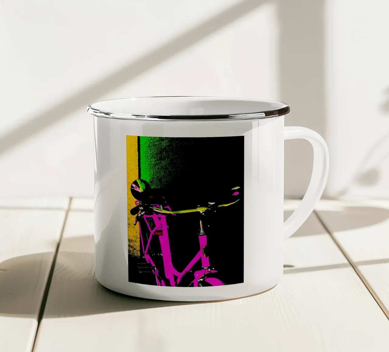 Bicicletta - Pop Art tazza in smalto da ColorCrash Gallery