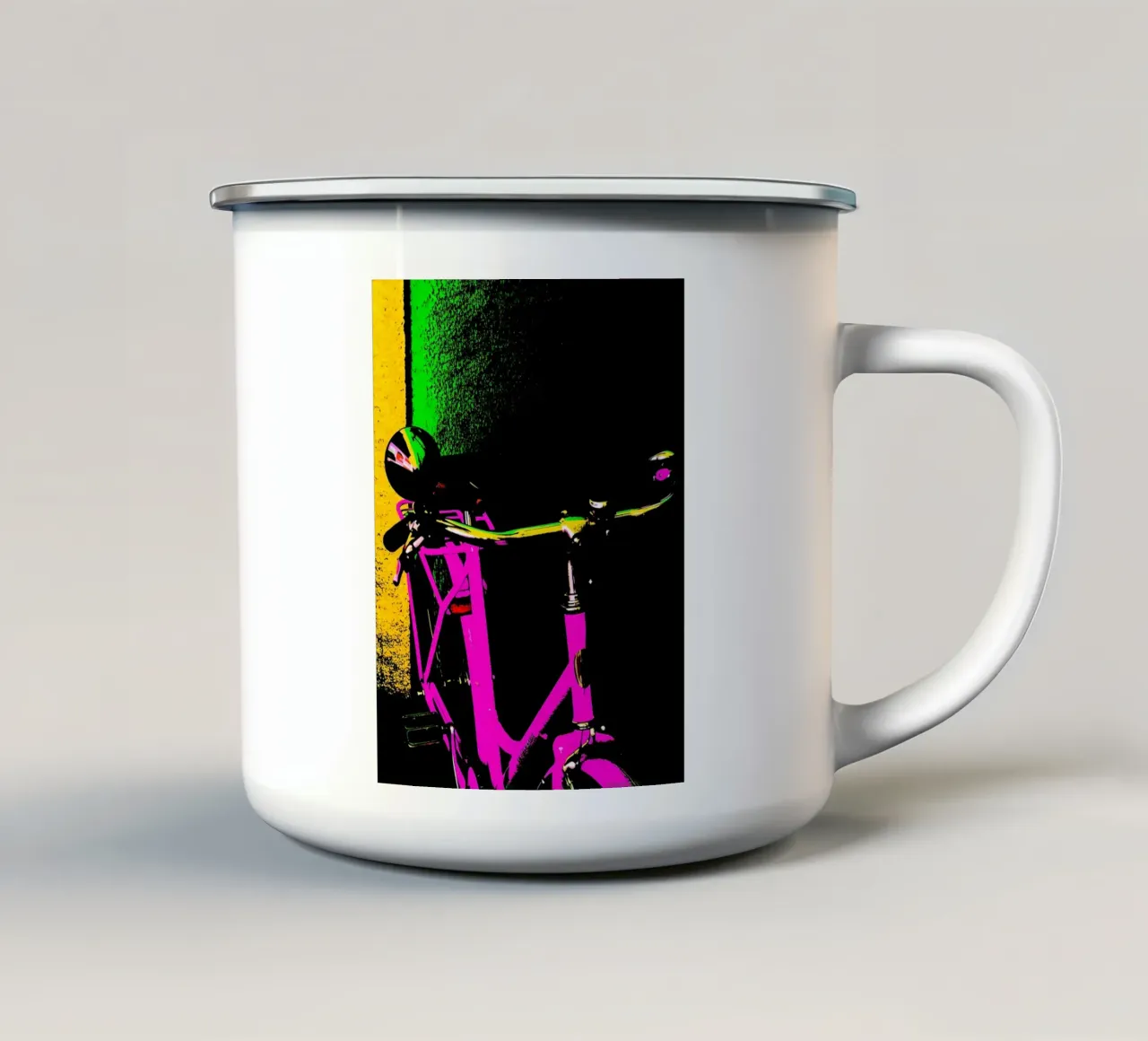 Bicicletta - Pop Art tazza in smalto da ColorCrash Gallery