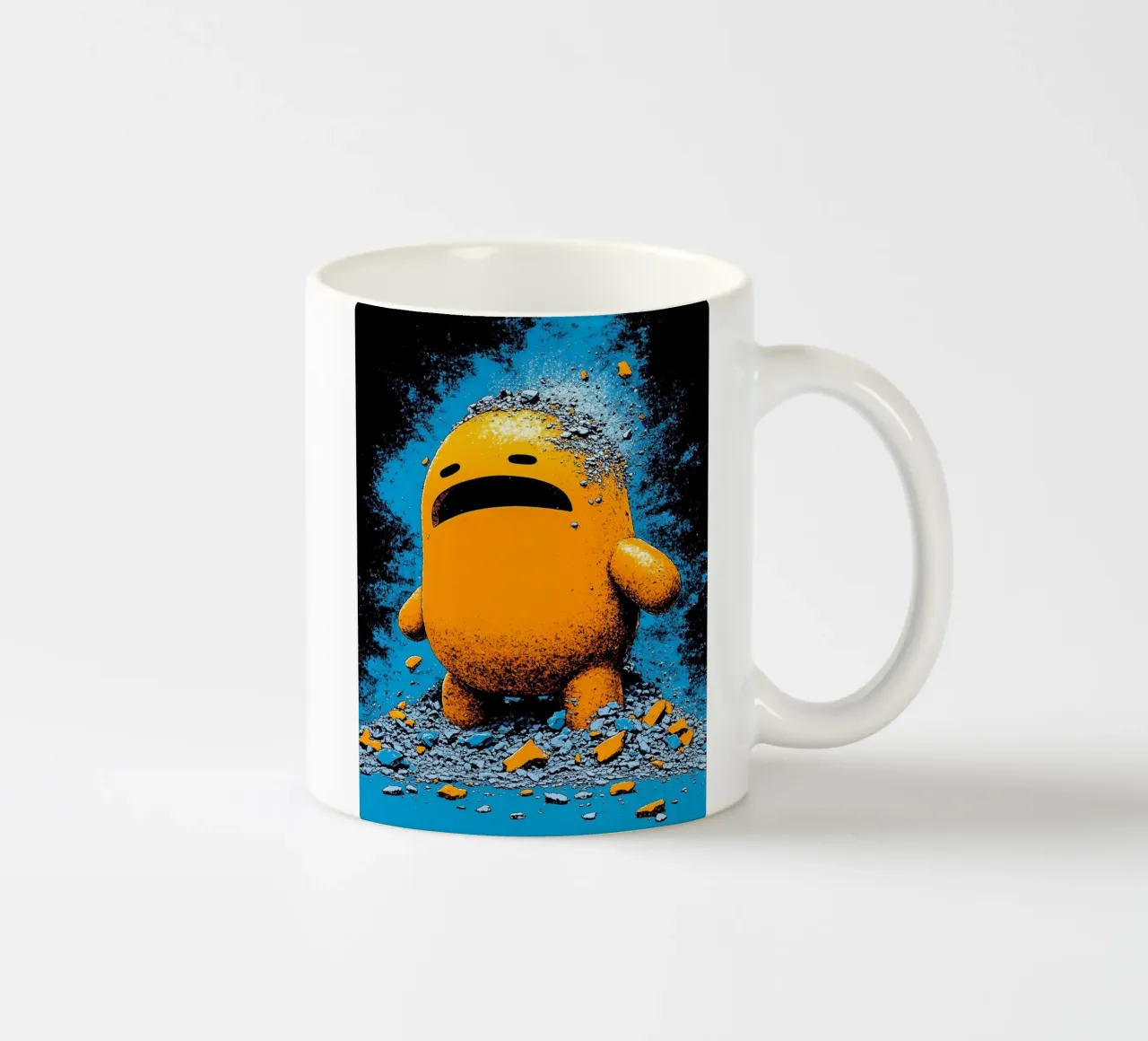 Sgretolamento - Pop Art tazza in ceramica da ColorCrash Gallery