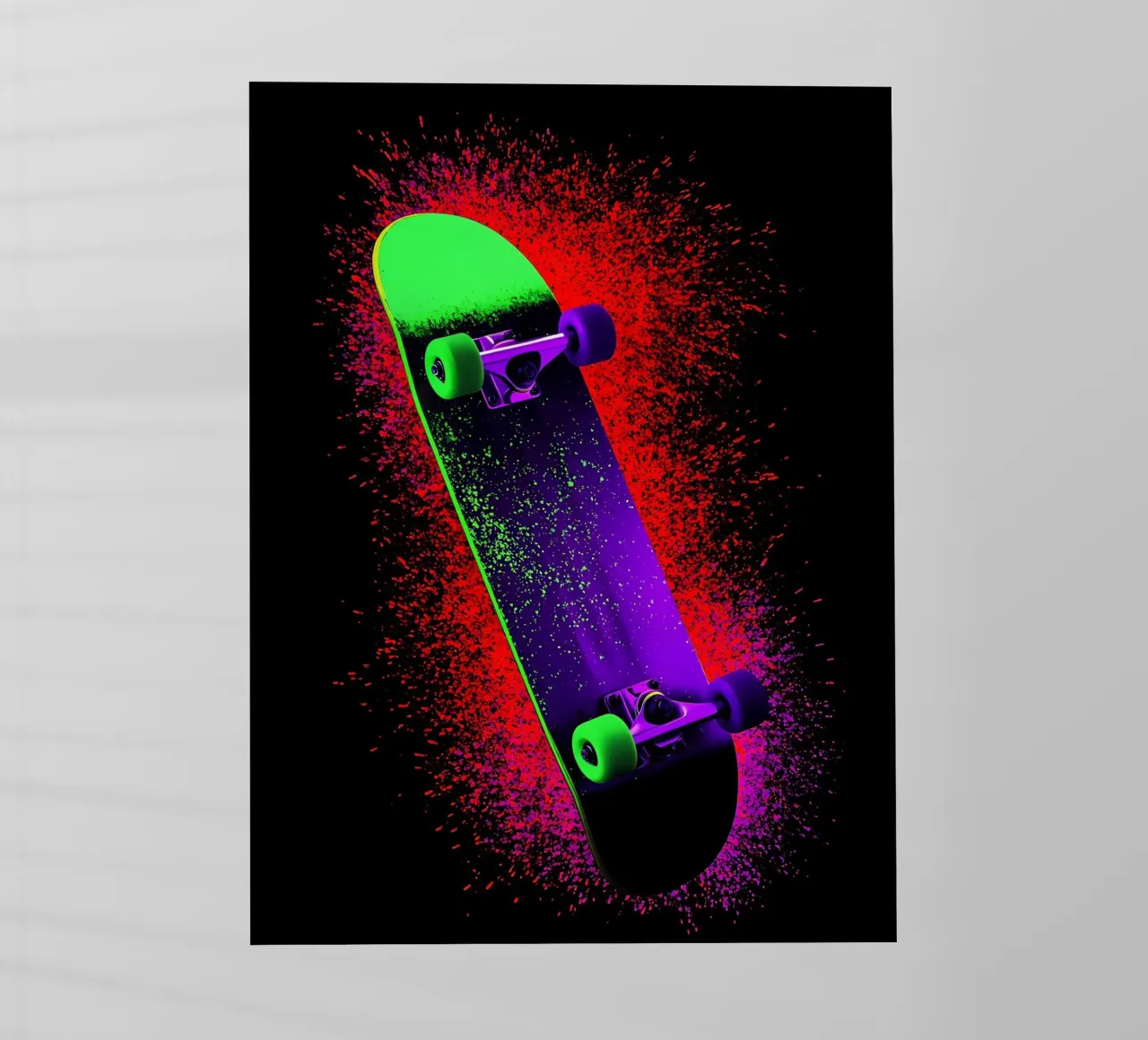 Skateboard - Pop Art pellicola backlit da ColorCrash Gallery