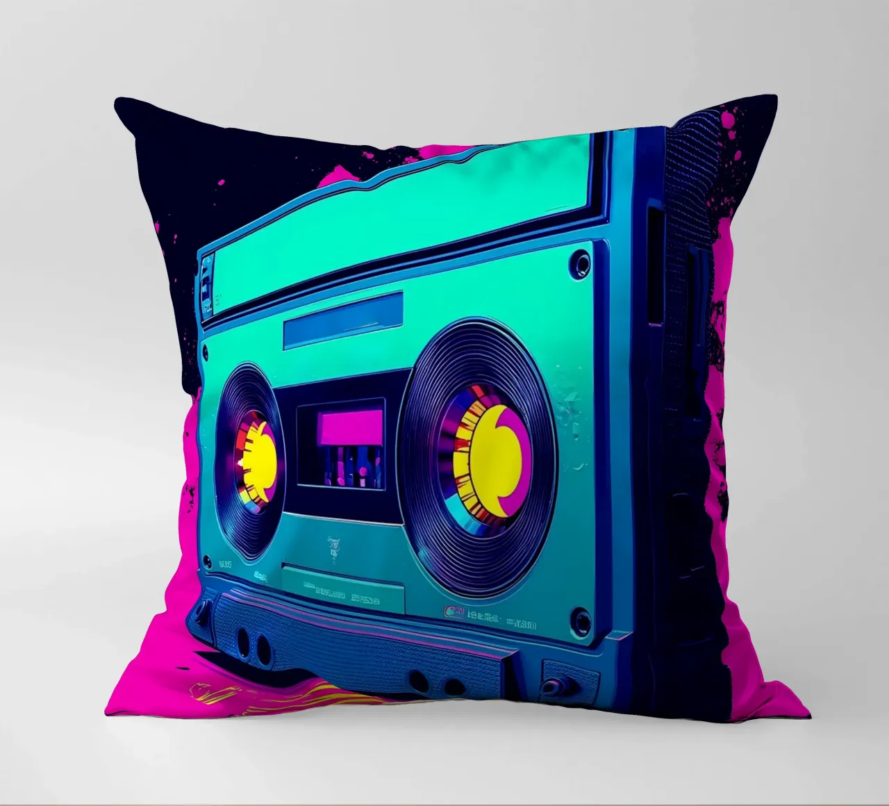Nastro a cassetta - Pop Art cuscino da ColorCrash Gallery