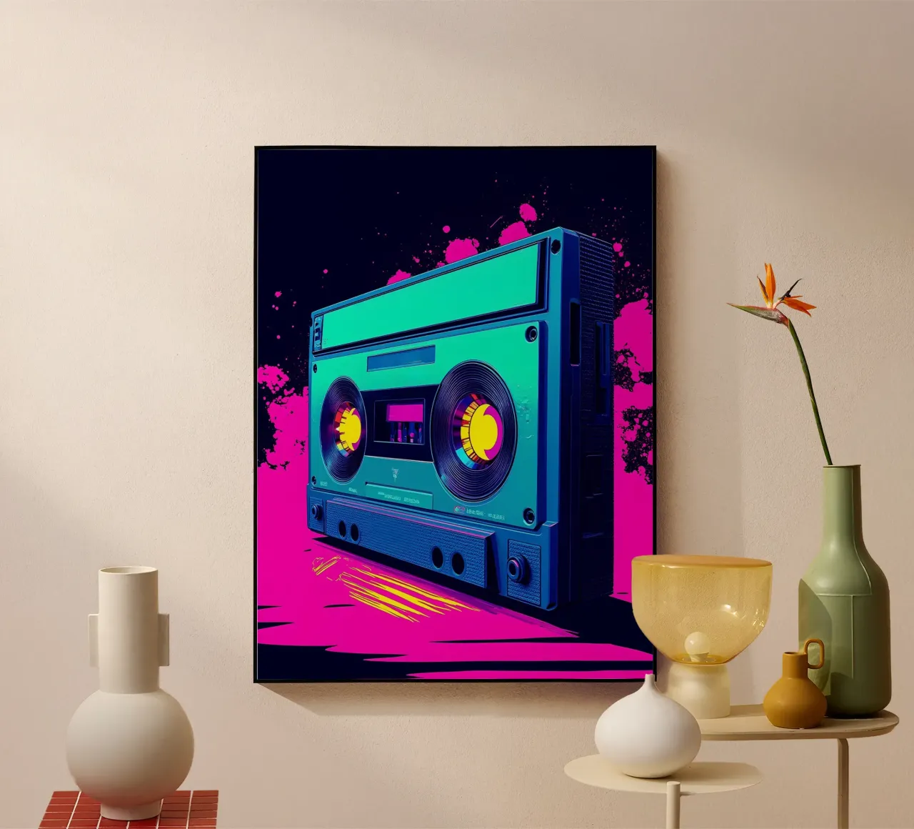 Nastro a cassetta - Pop Art plexiglass da ColorCrash Gallery