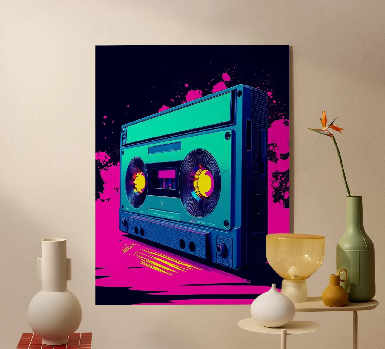 Nastro a cassetta - Pop Art plexiglass da ColorCrash Gallery