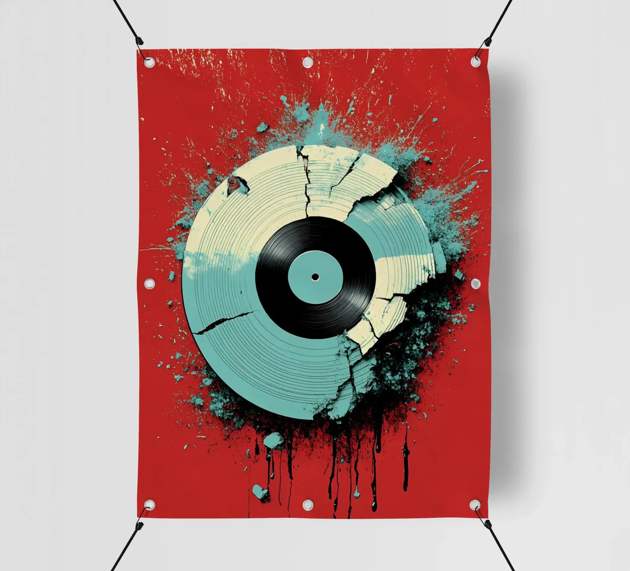 Disco in vinile - Pop Art telo in pvc da ColorCrash Gallery