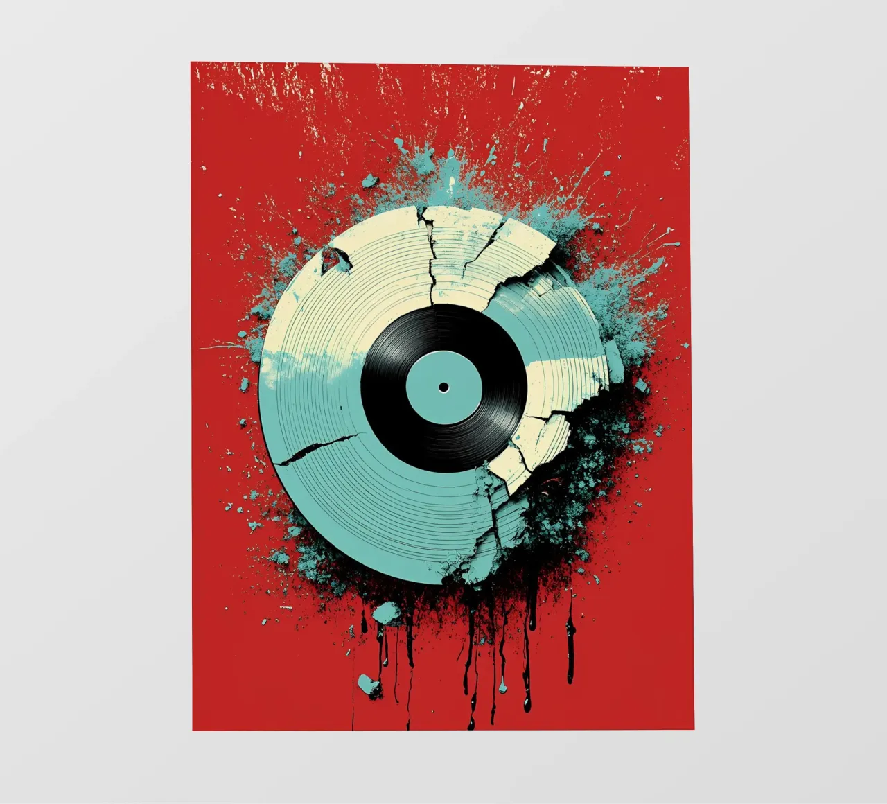 Disco in vinile - Pop Art telo in pvc da ColorCrash Gallery