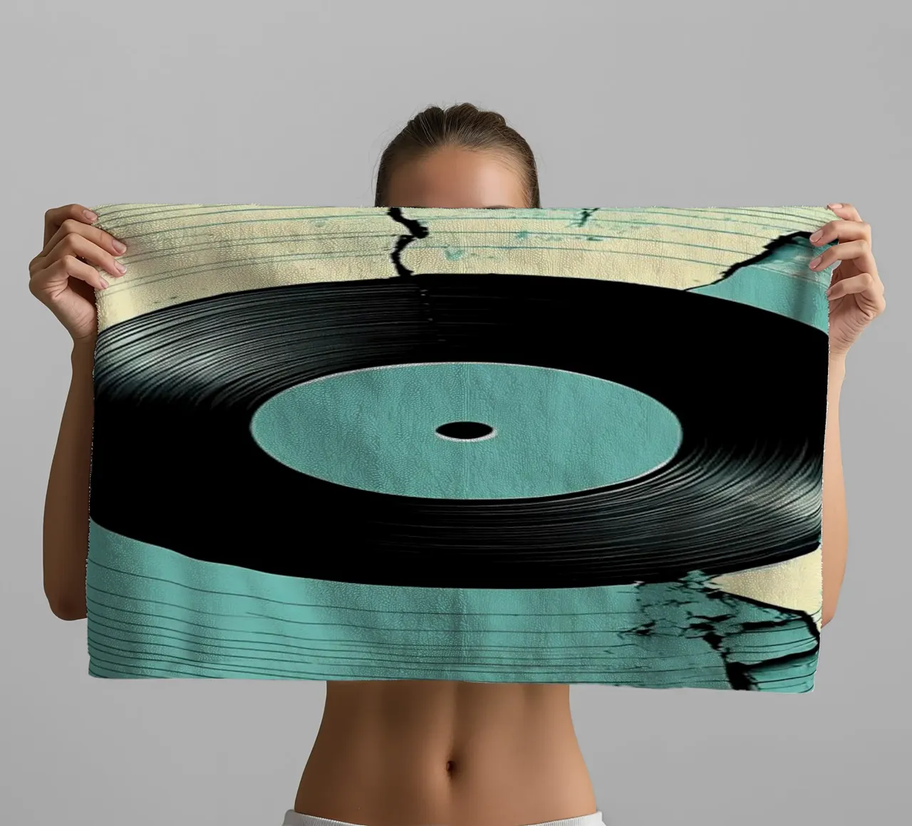 Disco in vinile - Pop Art asciugamano da bagno da ColorCrash Gallery